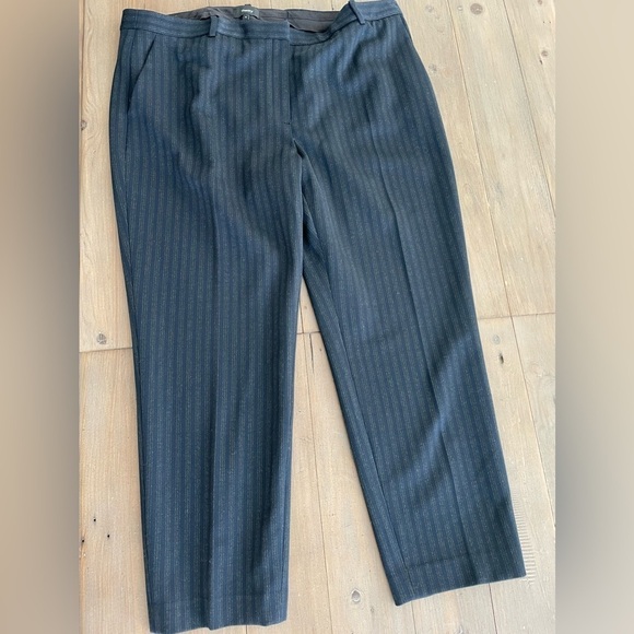Theory Tailor Striped Trouser Pale Stripe Knit 16 NWT $345 - Picture 5 of 8